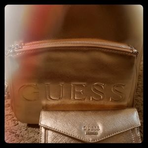 SOLD-Guess Rose Gold backpack/wallet